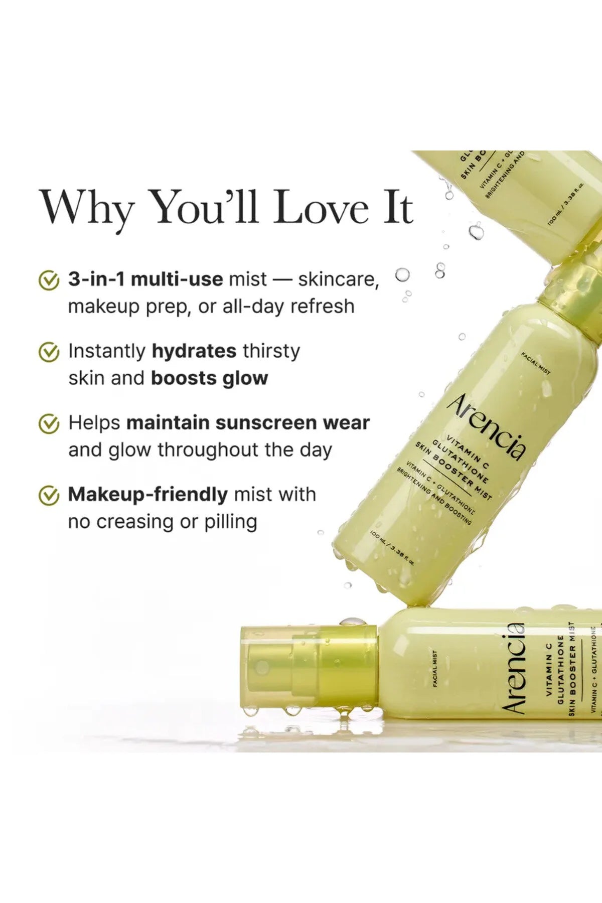 Arencia Vitamin C Glutathione Skin Booster Skin Mist 100ml