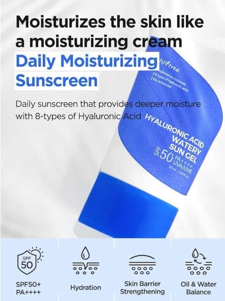 ISNTREE Hyaluronic Acid Watery Sun Gel (SPF50+ PA++++) - 50ml