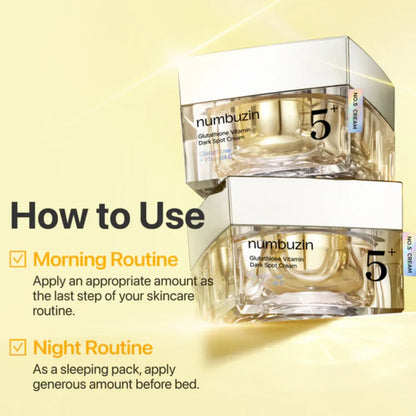 Numbuzin No.5 Vitamin Glutathione Dark Spot Laser Cream 50ml