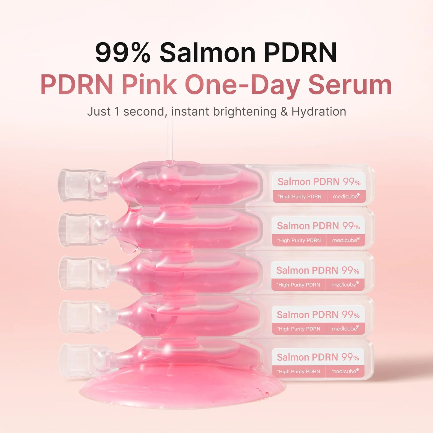 MEDICUBE PDRN Pink One Day Serum – 1 Pack [1.5ml*10pcs]