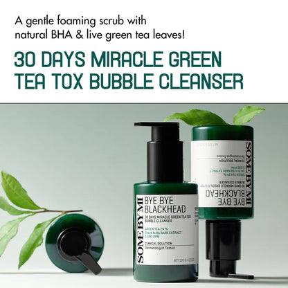 SOME BY MI Bye Bye Blackhead 30 Days Miracle Green Tea Tox Bubble Cleanser 120g