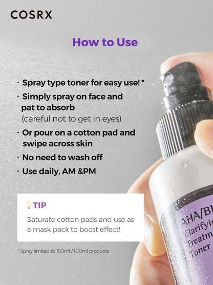 COSRX aha/bha clarifying treatment toner