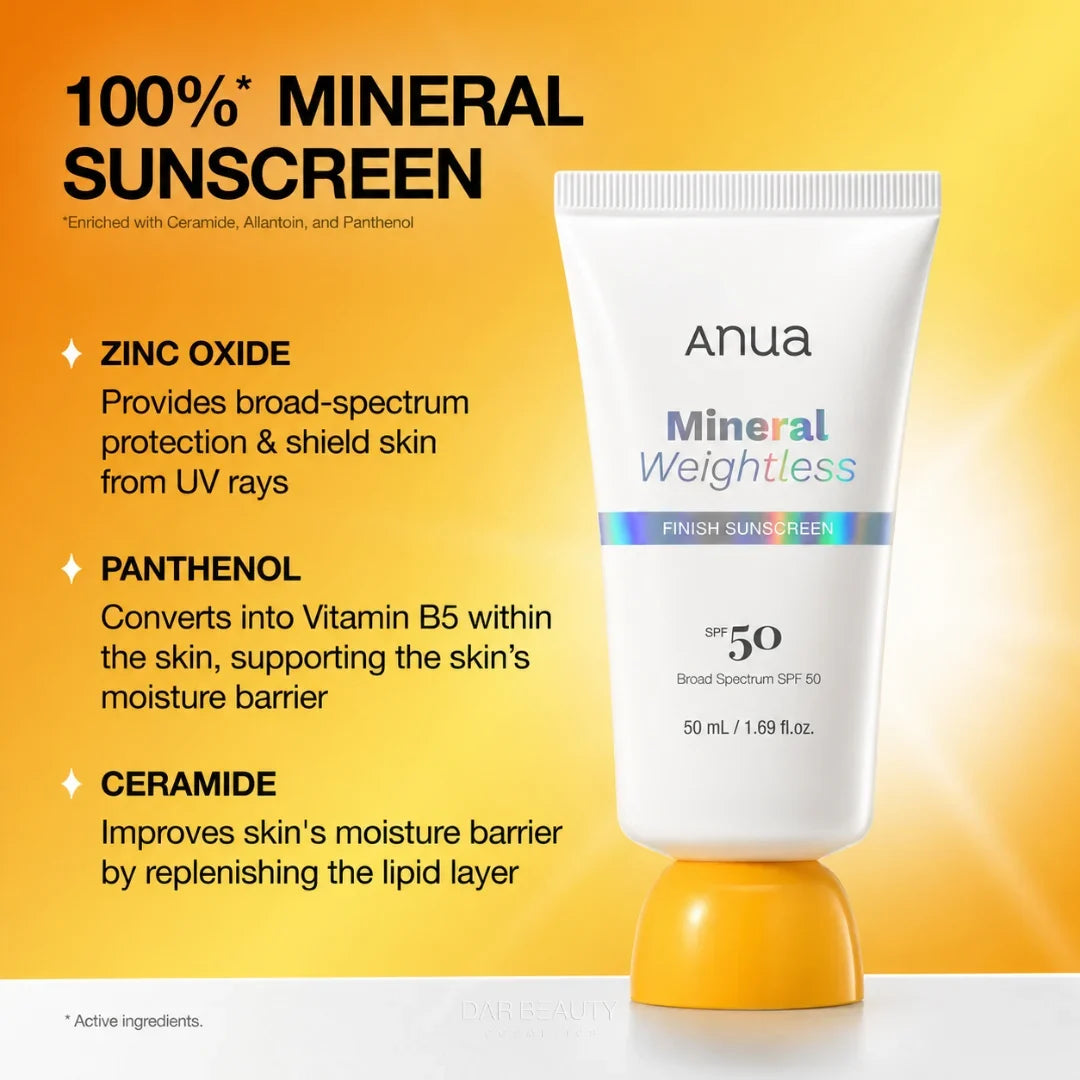 Anua Mineral Weightless Finish Sunscreen