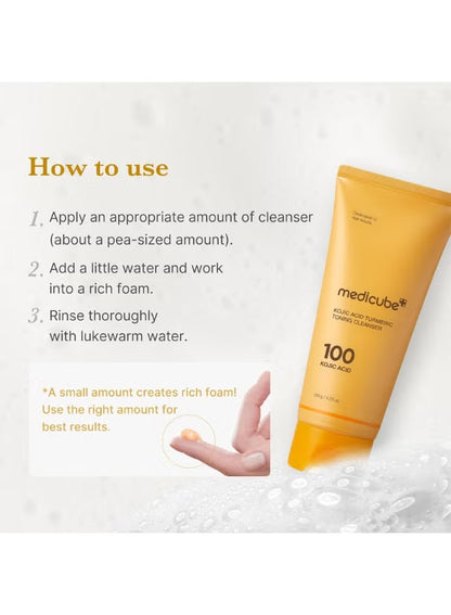 Medicube Kojic Acid Turmeric Toning Cleanser 120g