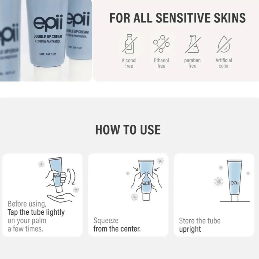 Epii- Double Up Cream Ectoin & Panthenol 50 ML