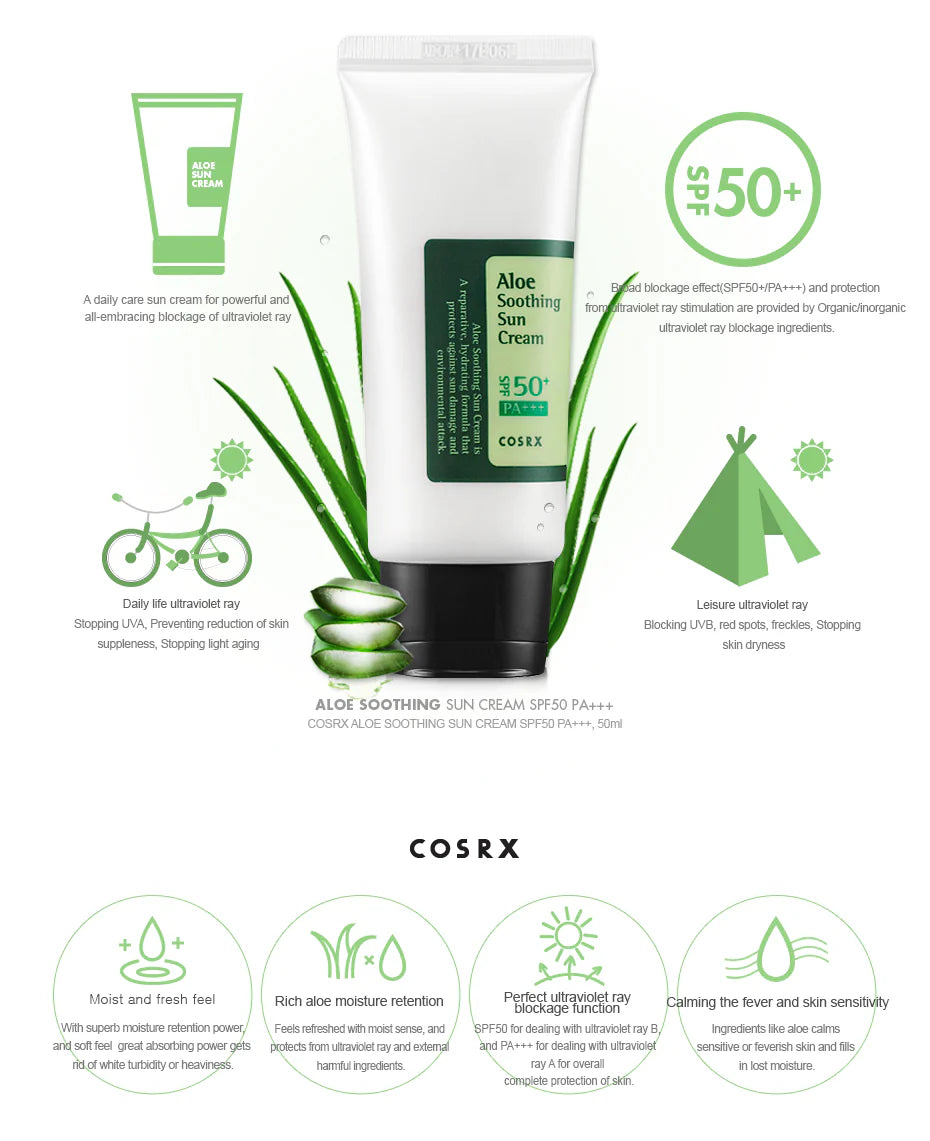 Cosrx Aloe Soothing Sun Cream SPF50 PA+++
