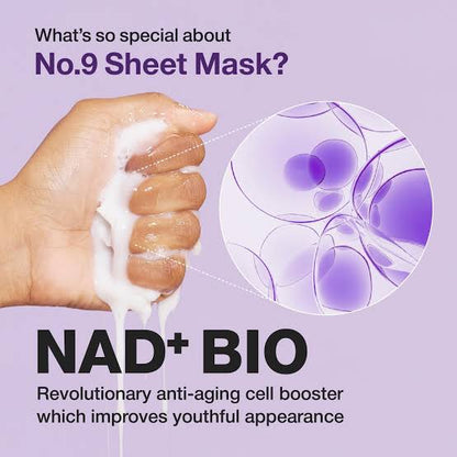 Numbuzin No. 9 NAD Bio Lifting-sil Full Face Pack Sheet 4ea Set (+Fabric Lifting Band)