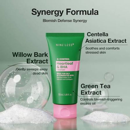 NINELESS A-Control Heartleaf & BHA Foam Cleanser 120ml